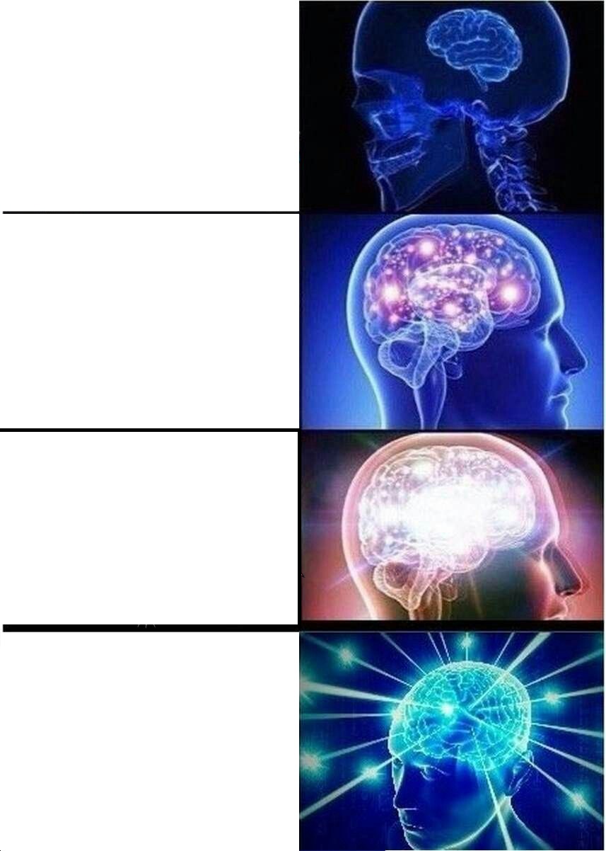 Expanding Brain meme about Smalls