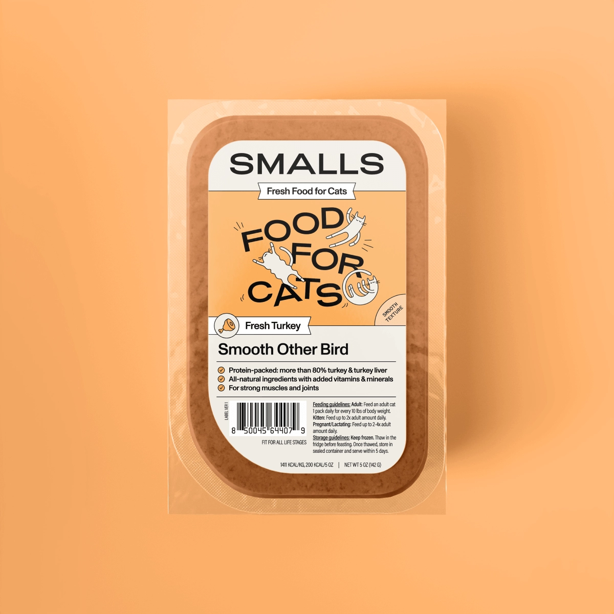 A Smalls Fresh Smooth Other Bird tray on an orange background
