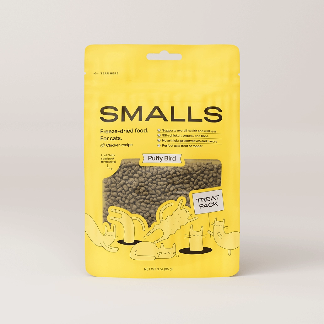 Yellow Smalls Puffy Bird pouch, small size